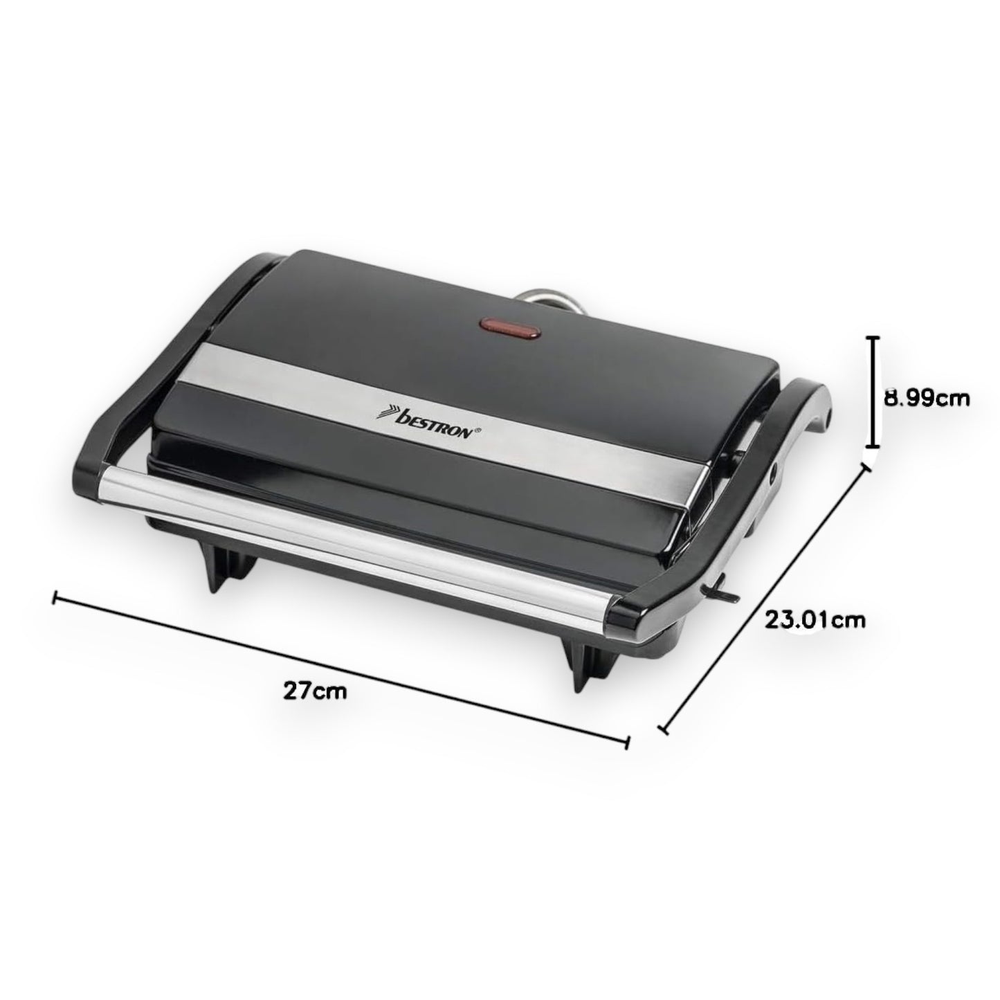 Bestron Elektrogrill Paninigrill Kontaktgrill 700 Watt APM123Z schwarz