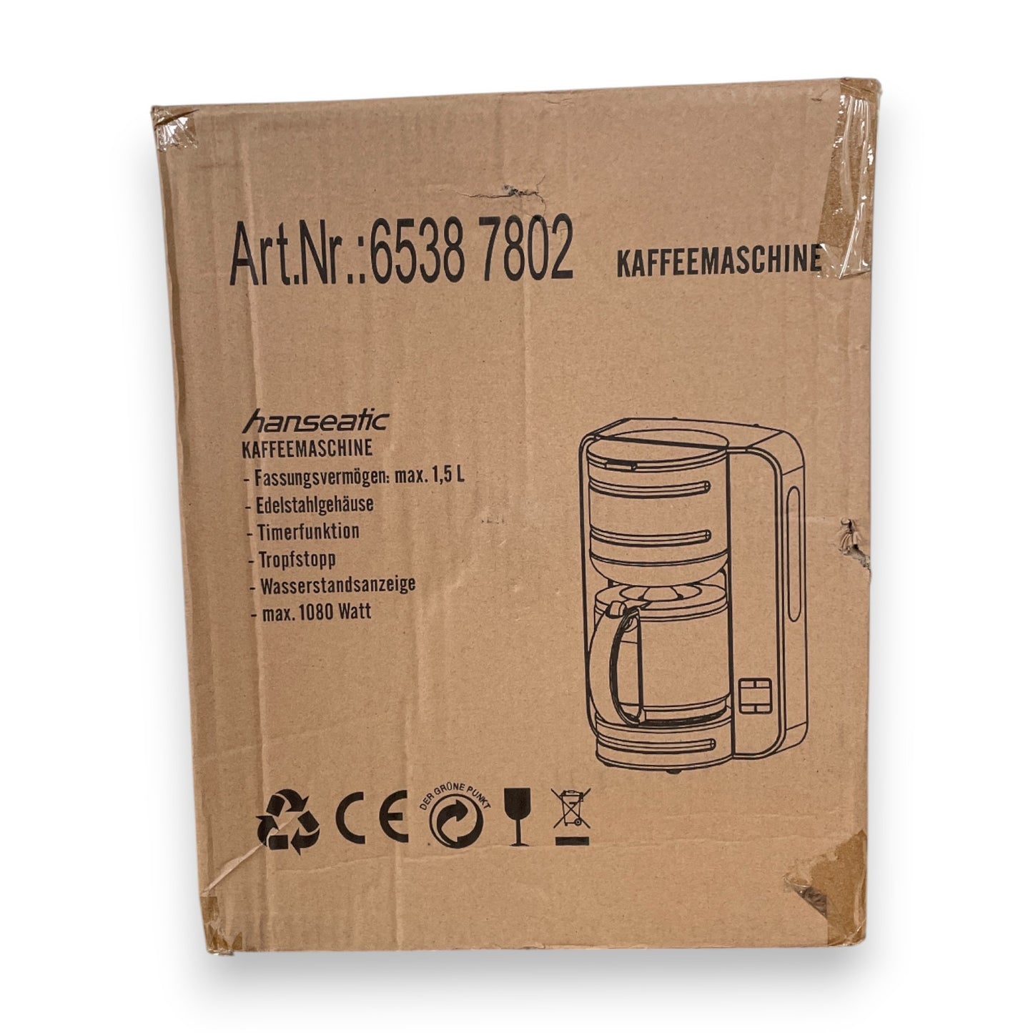 Hanseatic CM2083ST Filterkaffeemaschine Warmhaltefunktion