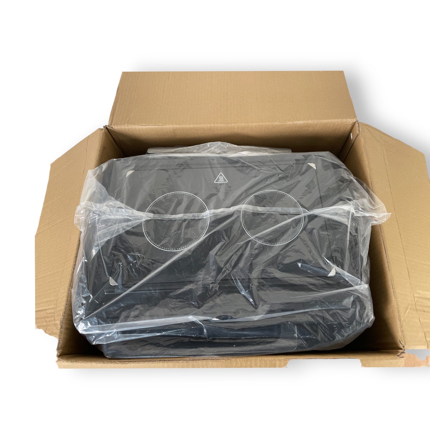 Hanseatic HMO287BKB Multiofen mit 2 Glaskeramik-Kochfeldern Ober/Unterhitze/Umluft Garraum, Grillspieß