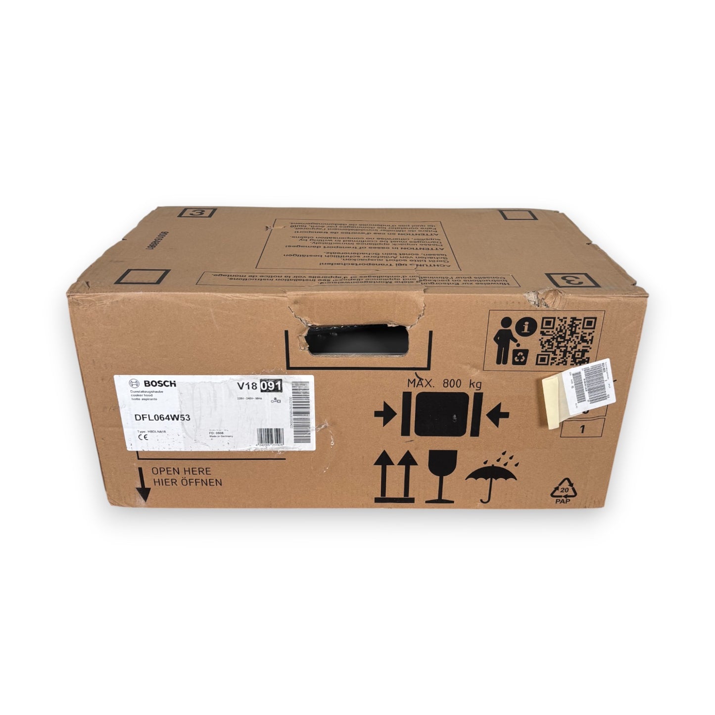 Bosch Flachschirmhaube DFL064W53 3 Leistungsstufen 60 cm