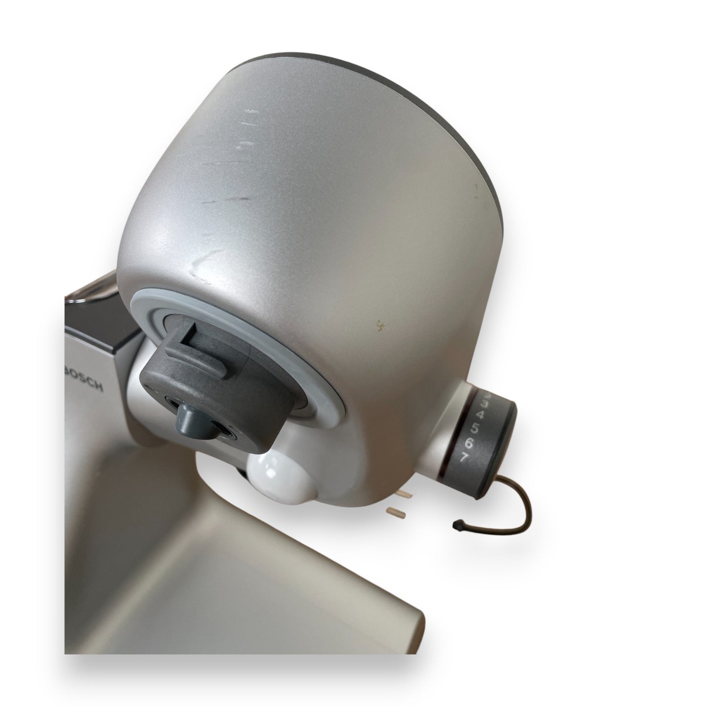 Bosch Küchenmaschine MUM5935B silber Fleischwolf, Kekspresse, Zitruspresse, 3 Rühr-/Knethaken, spülm.fest