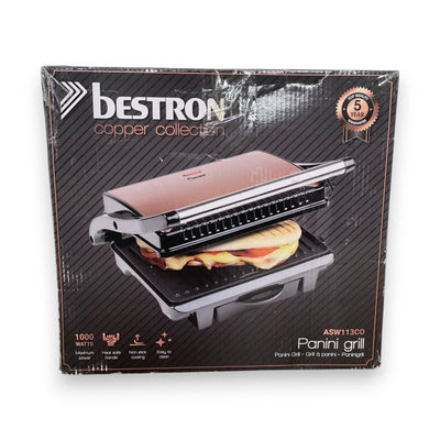 Bestron ASW113CO Elektrogrill 1000 Watt Sandwich Grill Kupfer