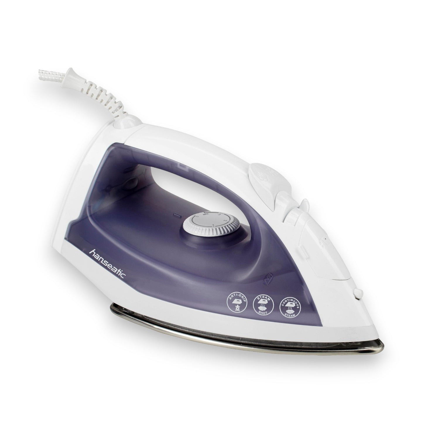 Hanseatic Dampfbügeleisen 848853 1900W variable Dampfmenge Anti-Tropf-Funktion