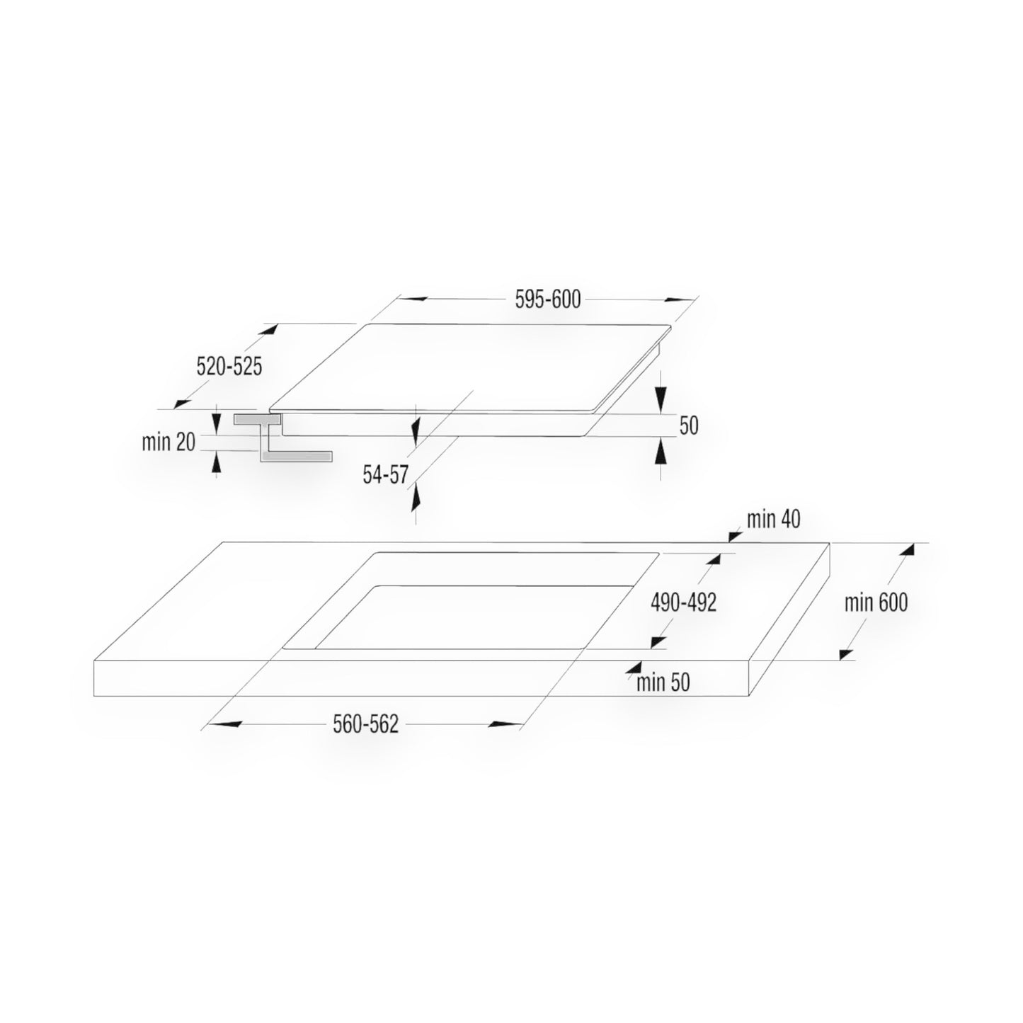 Gorenje ECT 643 BX Glaskeramik Kochfeld autark Einbau Herdplatte Kochstelle
