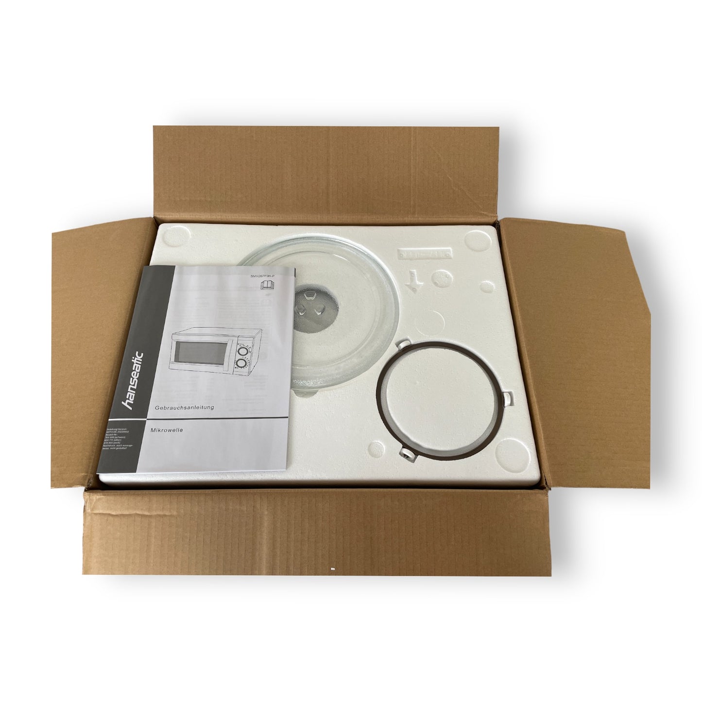 Hanseatic SMH207P3H-P Mikrowelle Auftaufunktion 6 Leistungsstufen silber
