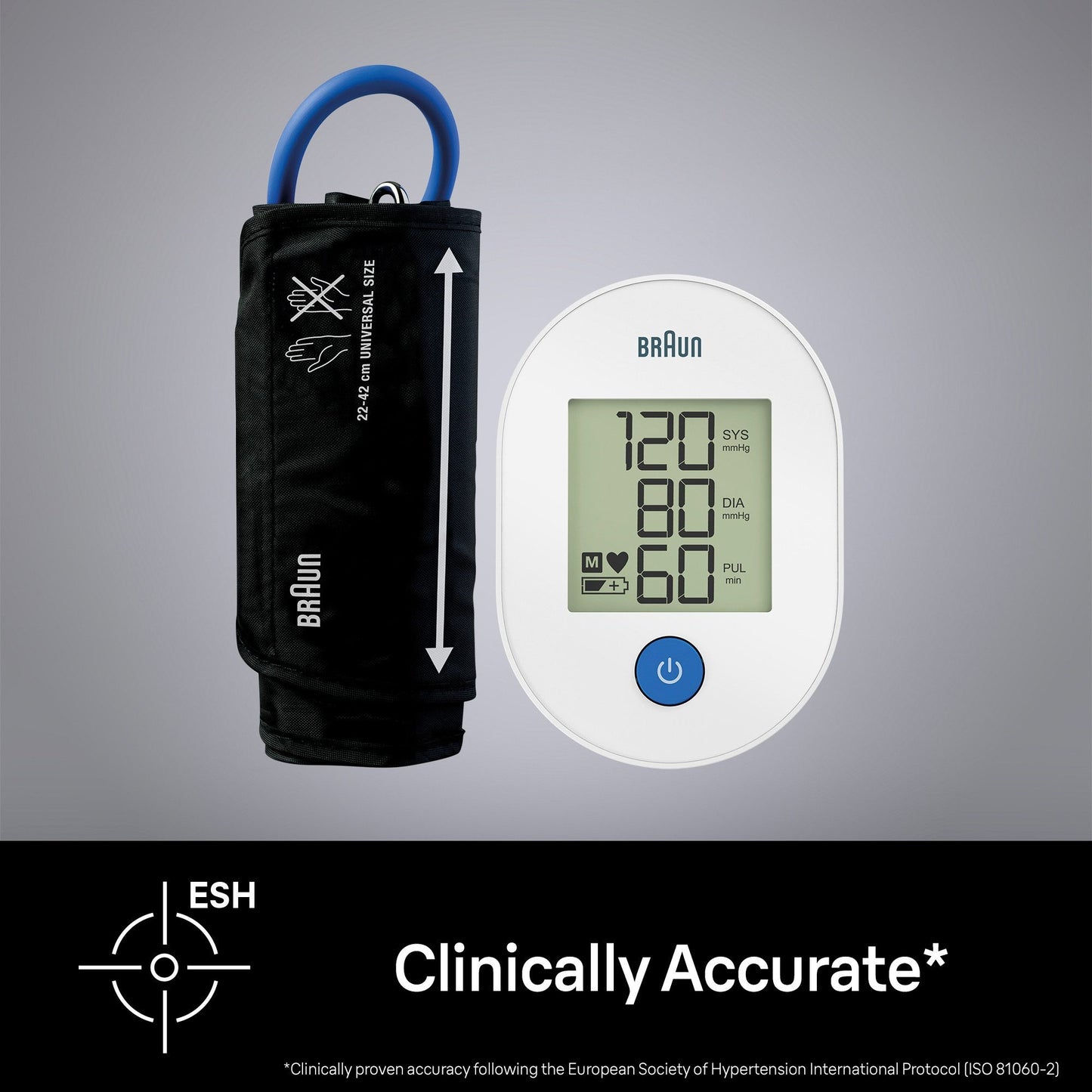 Braun ExactFit 1E Oberarm-Blutdruckmessgerät BUA4000EU Universalmanschette