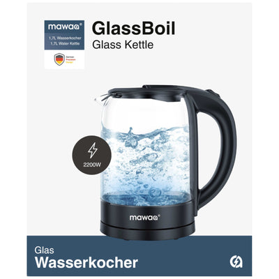 Mawaa GlassBoil Glas-Wasserkocher 1,7L 2400W