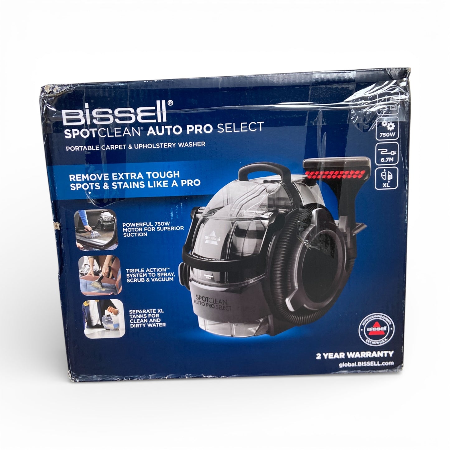 Bissell Wasch-Sauger 3730N SpotClean Auto Pro Select, leistungsstark, Dual-XLTank