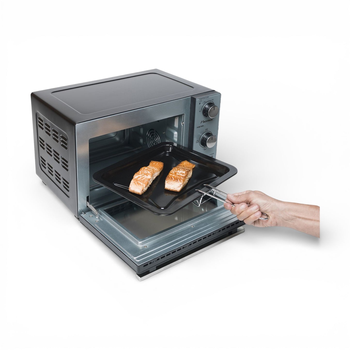 Bestron AOV20 Minibackofen 1300 Watt Silber